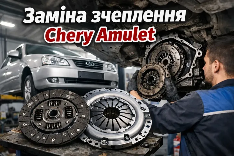 Особливості конструкції і заміни зчеплення на Чері Амулет