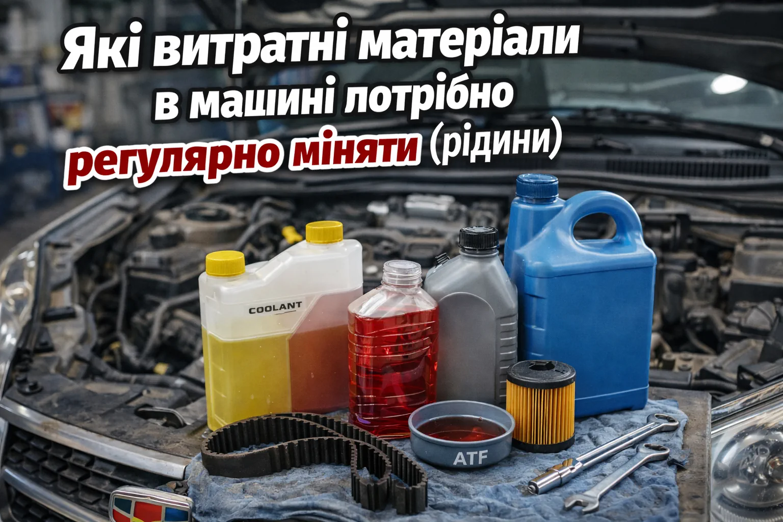 Какие расходные материалы нужно регулярно менять в автомобиле?