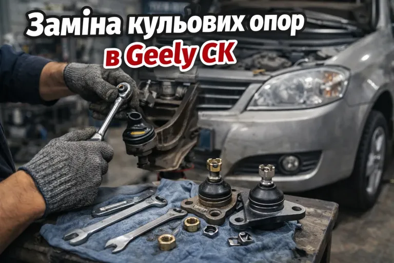 Про заміну кульових опор в Geely CK