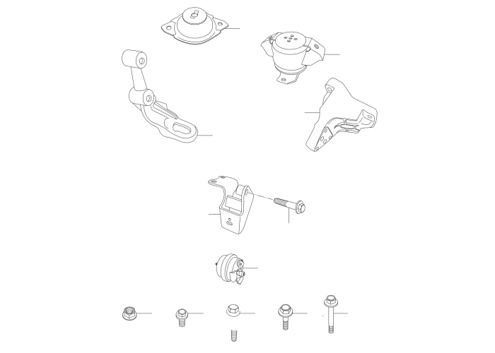 Схема: Кріплення двигуна на Chery Amulet 1.6