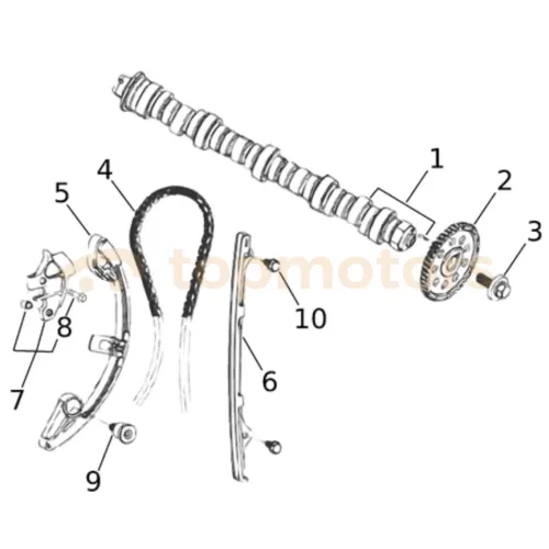 Распредвал BYD F3 1.5 (473QA-1006010, 10149646-00)