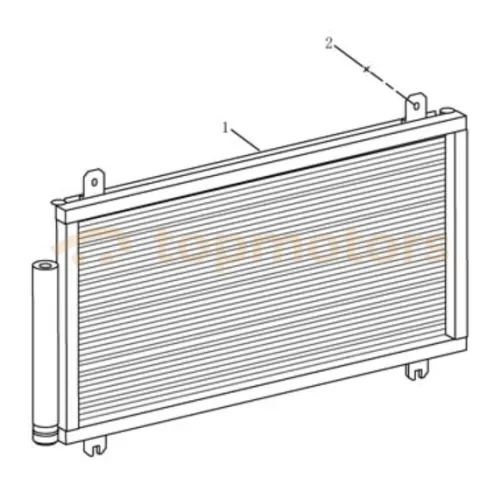 Радиатор кондиционера Geely GC5 (1017023645)