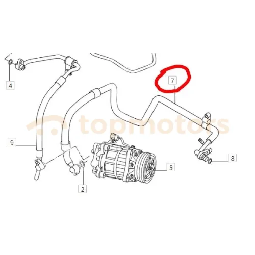 Трубка кондиционера от испарителя к компрессору Chery Tiggo 5 (T21-8108010)