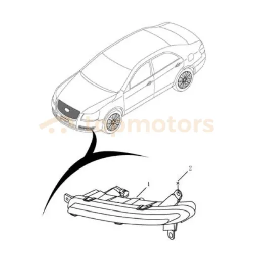 Фара передня ліва (ДХВ) Geely Emgrand EC8 (1017027222)