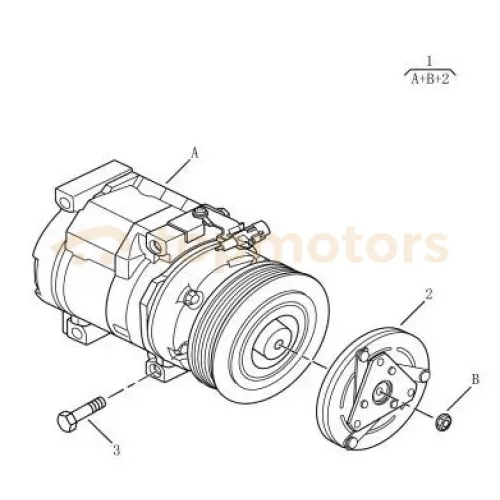 Компресор кондиціонера Geely Emgrand EC7 FL (1017029322)