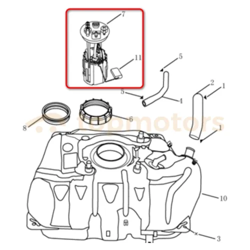 Насос паливний (бензонасос в зборі) Geely GC5 (1016006121)
