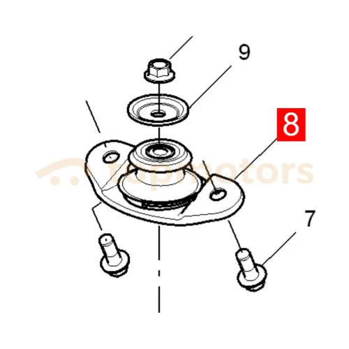 Опора заднего амортизатора левая/правая MG3 Cross (10056882)