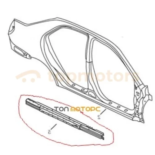 Поріг металевий правий Geely MK (101200468702)