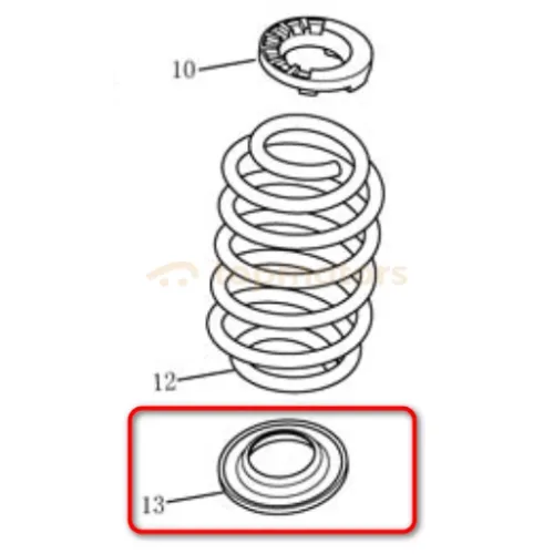 Прокладка задней пружины нижняя Geely GC5 (1014013509)