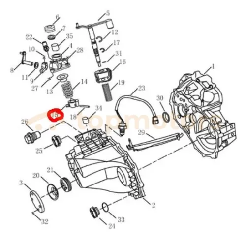 Вилка переключения передач КПП Geely GC7 (3170214201)