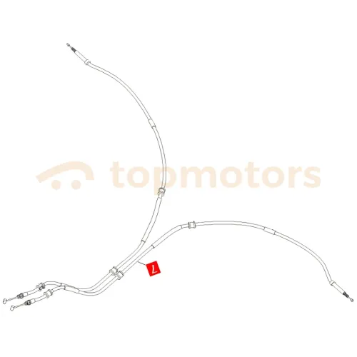 Трос ручника задний левый (стояночного тормоза) MG550 (10092351)