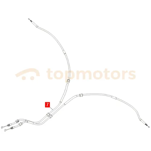 Трос ручника задній правий (стоянкового гальма) MG6 (10092352)